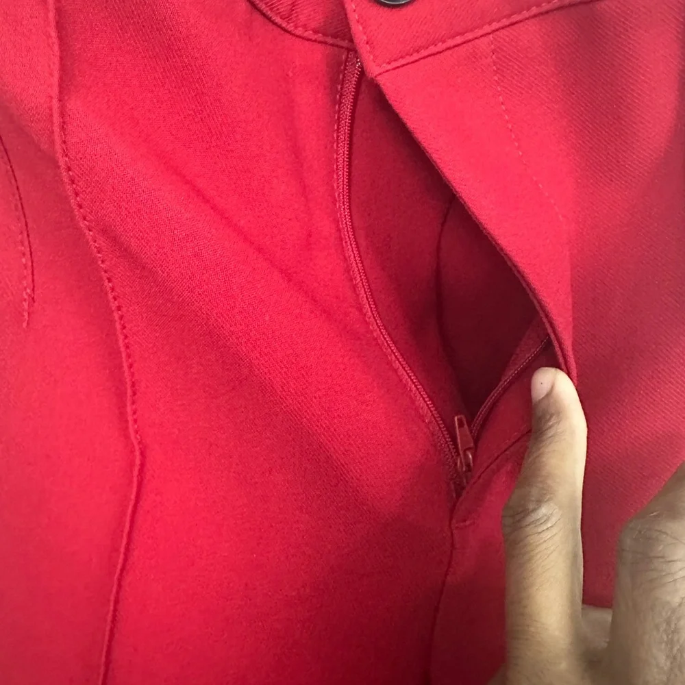 Zara Vibrant Red Pants - Picture 4 of 16